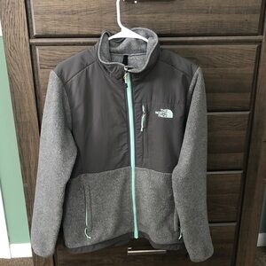 The North Face Charcoal and Aqua Fleece Jacket